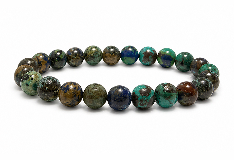 incenso ad Bracciale in Azzurrite Malachite Naturale A perle 8-9mm