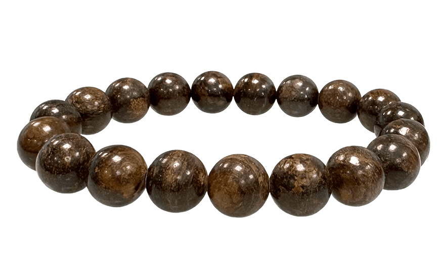 Bracciale perle di bronzite 10mm