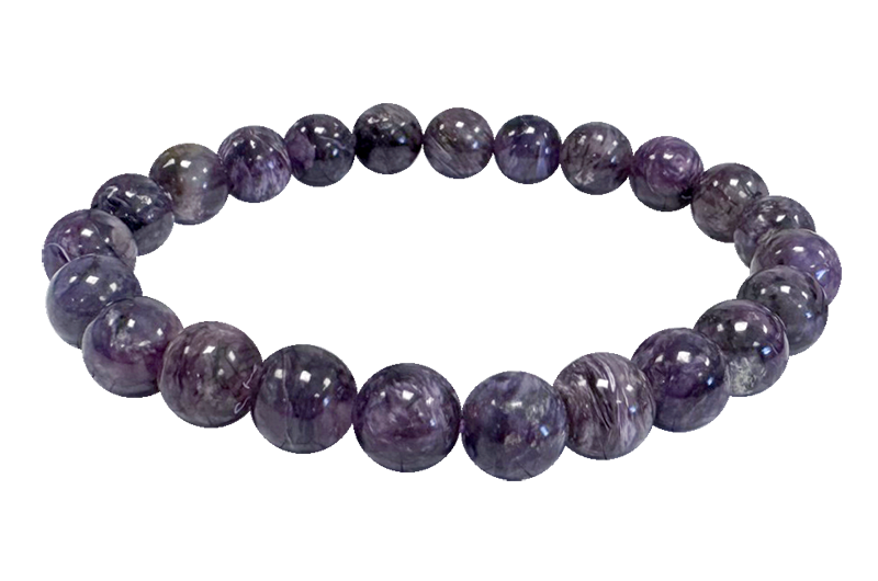 incenso ad Braccialetto di Charoite A+ perle 7-8 mm