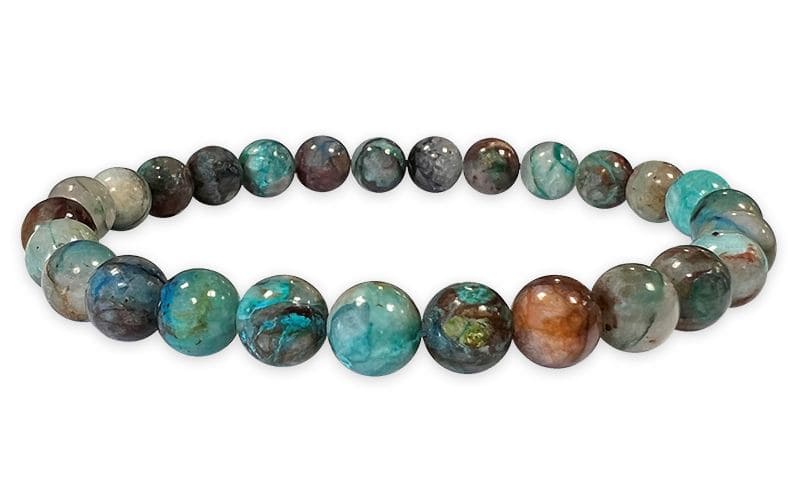 Bracciale con Chrysocollo AA perline 7-8mm