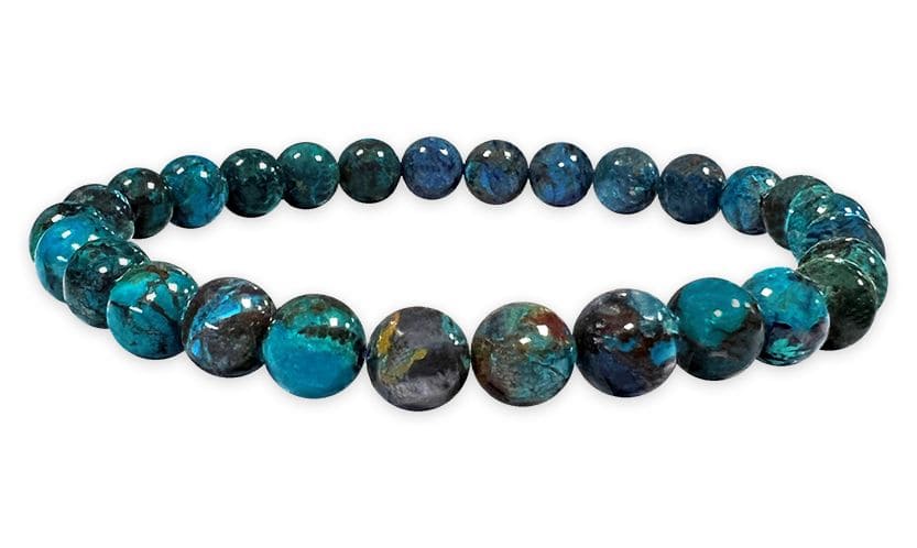 Bracciale Chrysocolla Türkiye AAAA perline 5-6mm