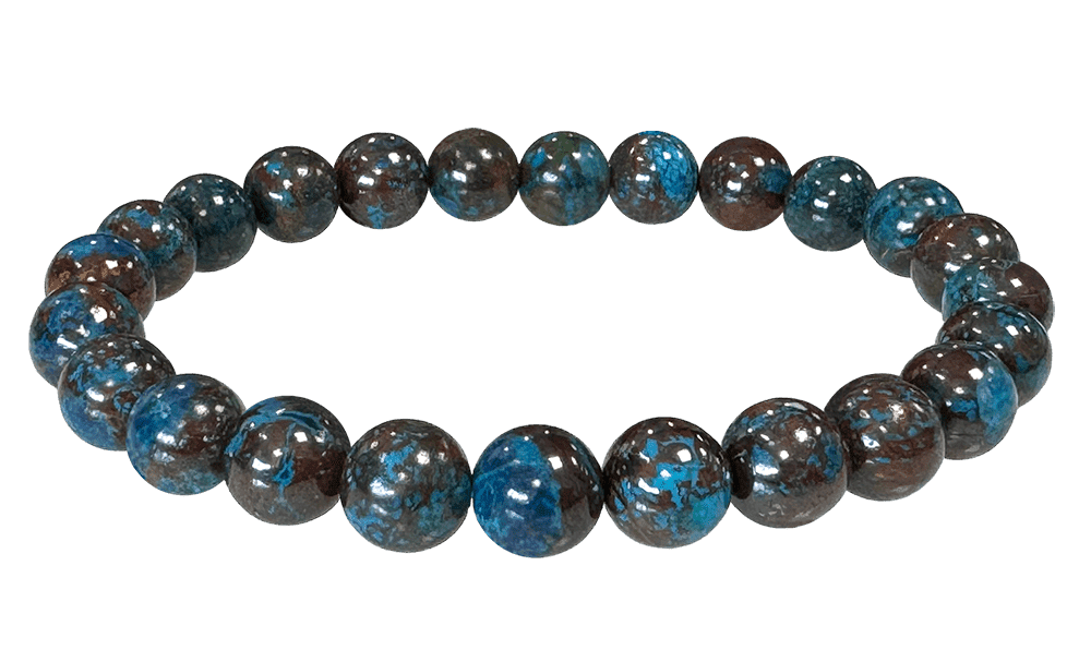 Bracciale Chrysocolla Türkiye AAA perline 7mm