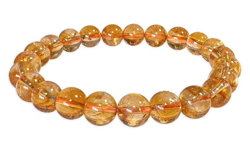 Bracciale con citrino riscaldato Perline AA 7,5-8,5 mm