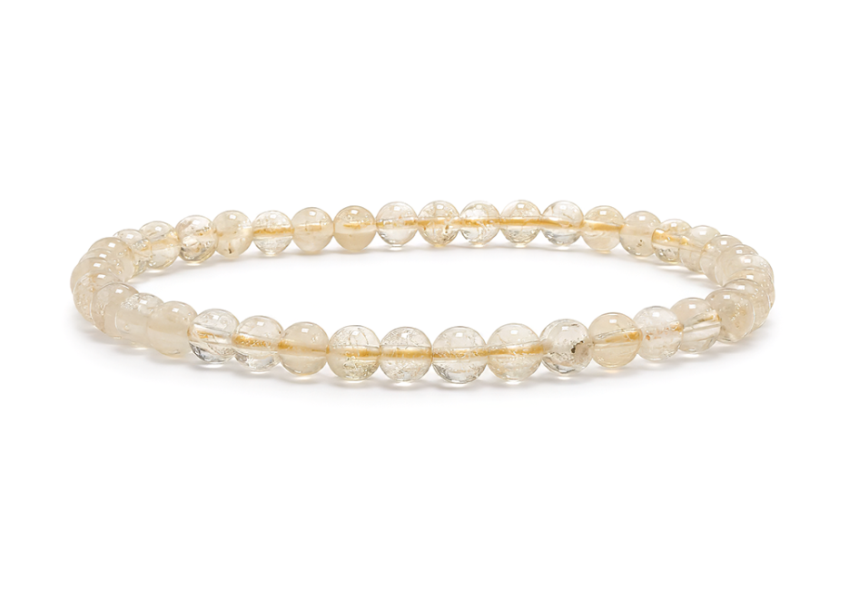 incenso ad Bracciale in Citrino Naturale AB perle 4-5mm