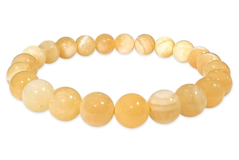 Bracciale Arancione Calcite perles 8mm