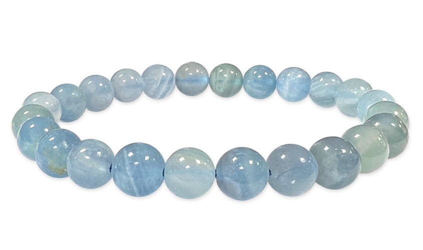 Bracciale Blue Calcite AAA perles 8mm