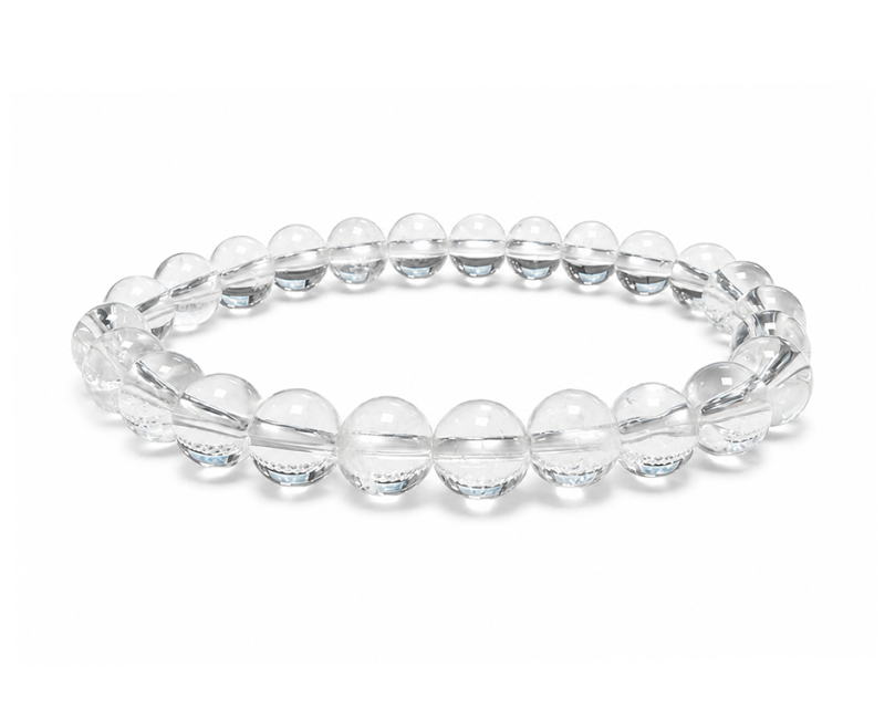 incenso ad Bracciale in Cristallo di Rocca A perle 8mm