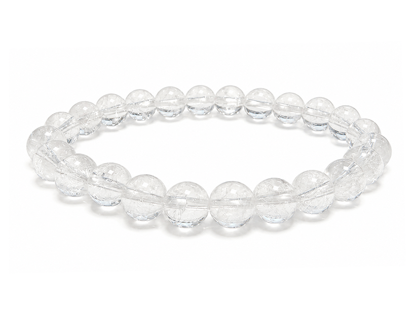 incenso ad Bracciale Cristallo di Rocca Crack AB perle 8mm