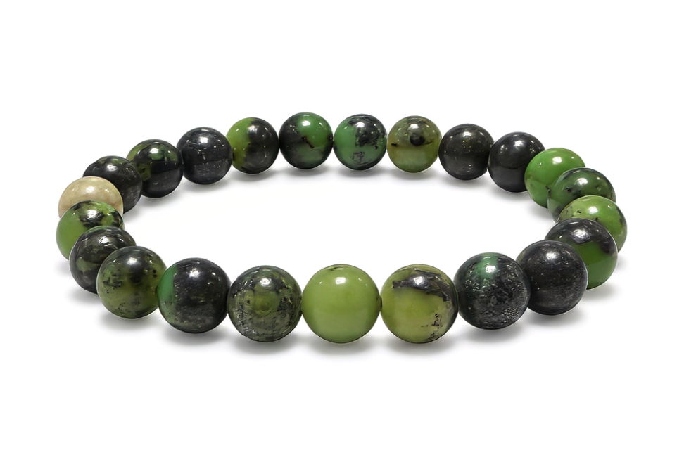 incenso ad Bracciale in Crisoprasio Limone AB perle 8mm