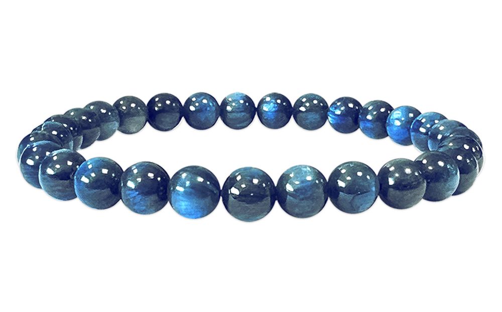 Bracciale in Kyanite Blu Riscaldato perline AA 6mm