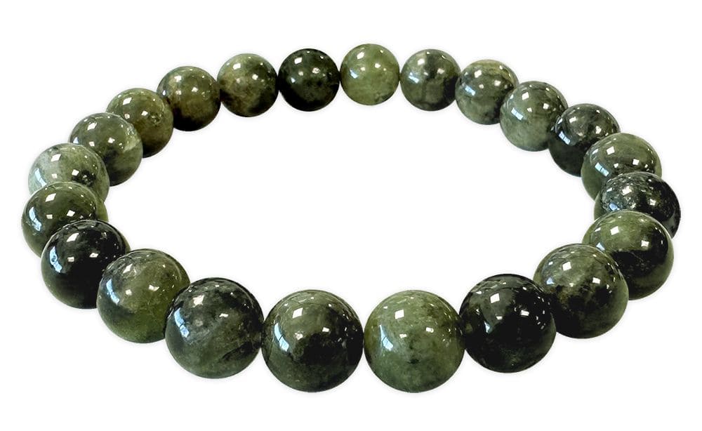 Bracciale Diopside Verde perline 8mm