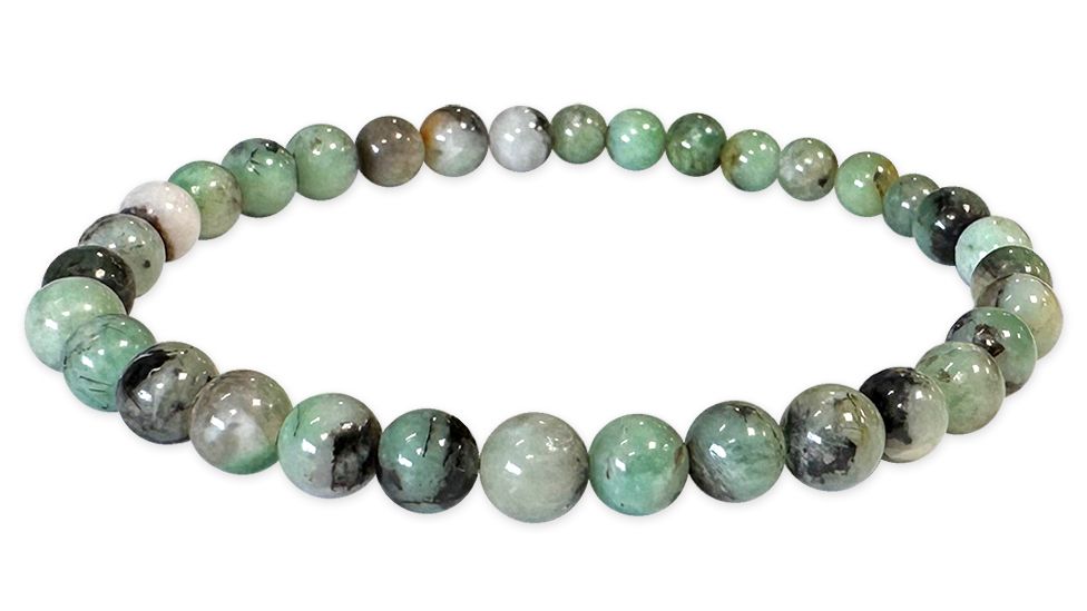 Braccialetto di smeraldi A perline 5-6 mm