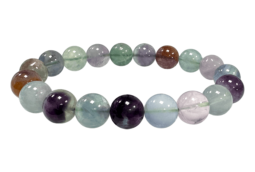 Bracciale Fluorite multicolore perles 10mm