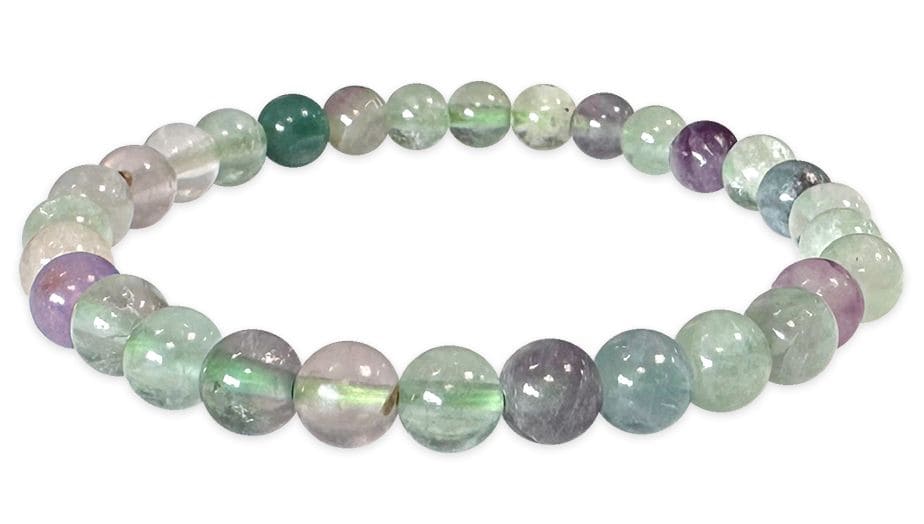 Bracciale Fluorite multicolore perles 6mm