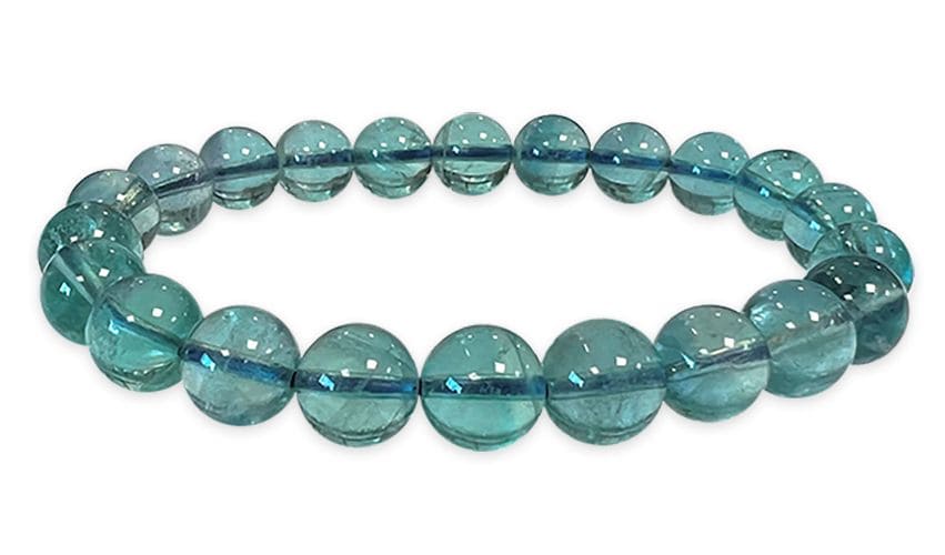 Bracciale Blu Fluorite Perle AAA 8mm