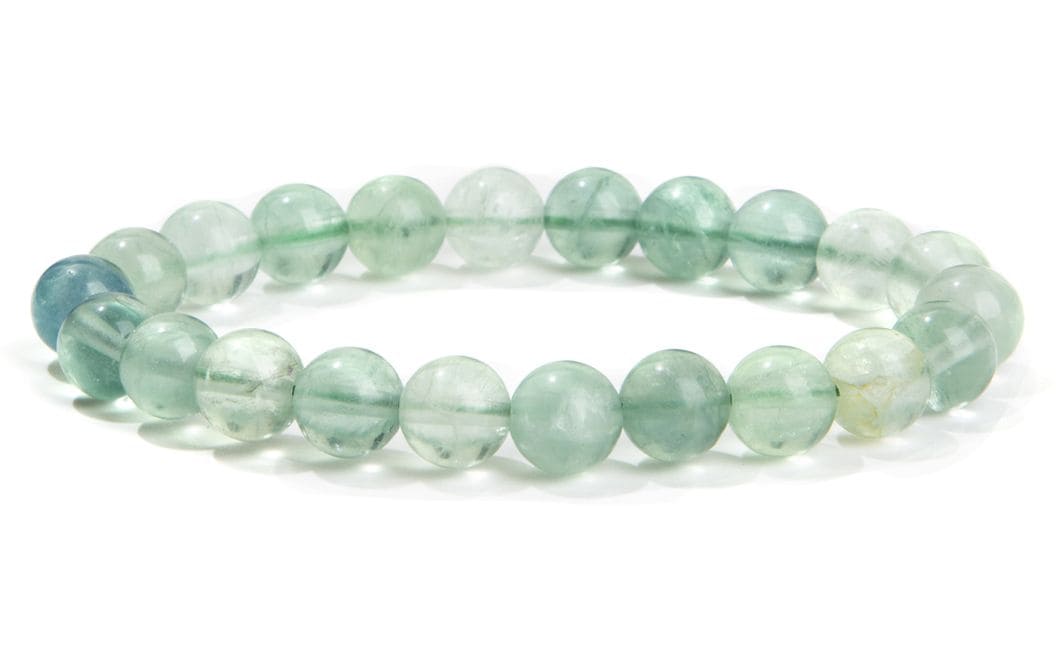 Bracciale In Fluorite Verde A Perline Da 8 Mm