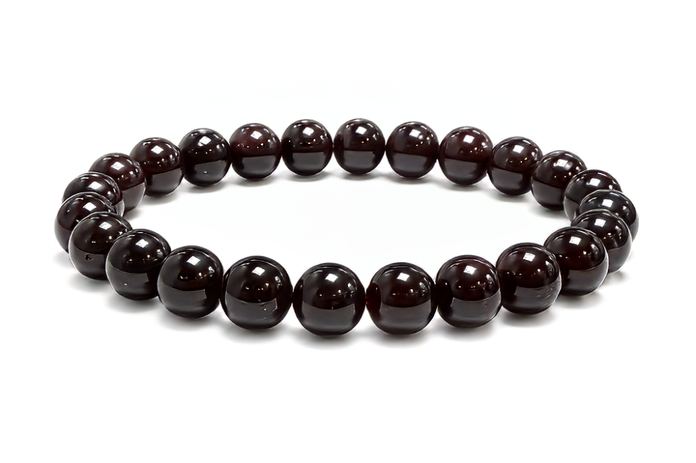 incenso ad Bracciale in Granato Rosso A perle 7-8mm