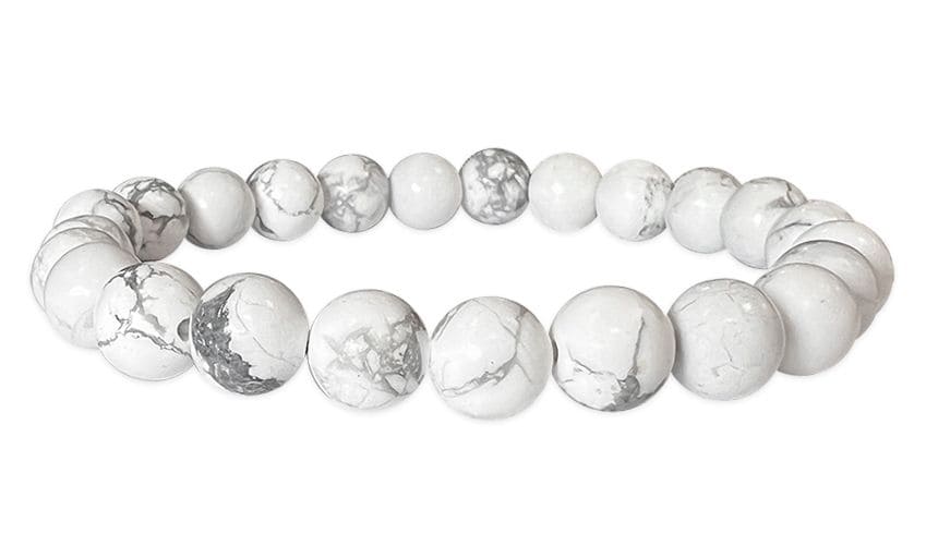 Bracciale Howlite A perles 8mm