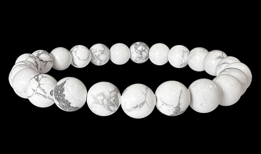 Bracciale Howlite A perles 8mm