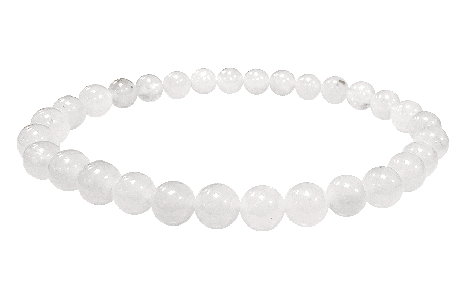 Perle di bracciale in  Jade Bianco 6mm