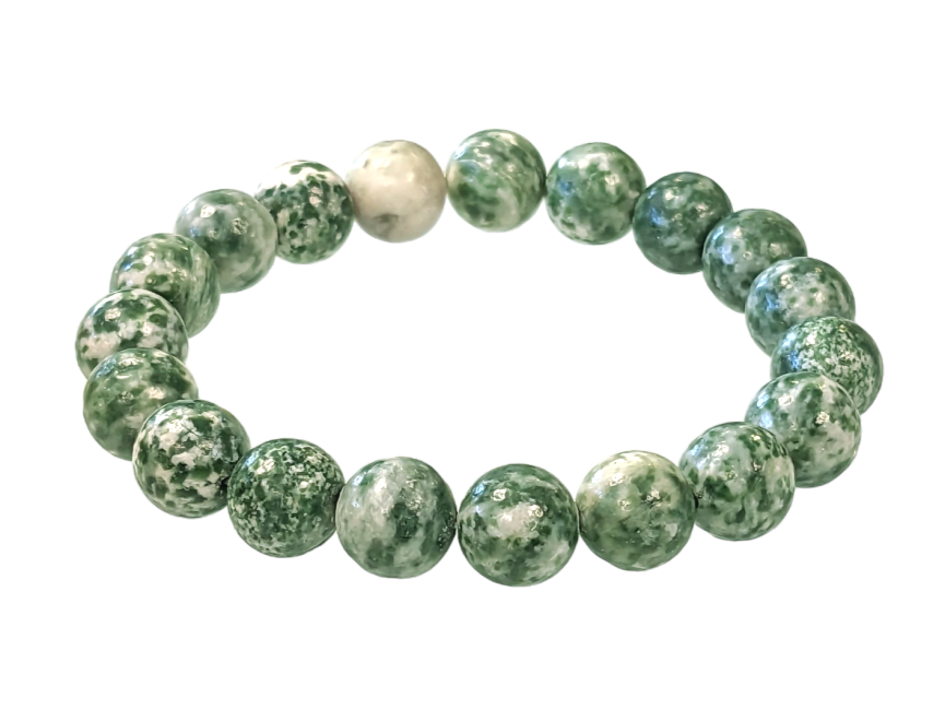 Bracciale in giada verde con perline da 10 mm