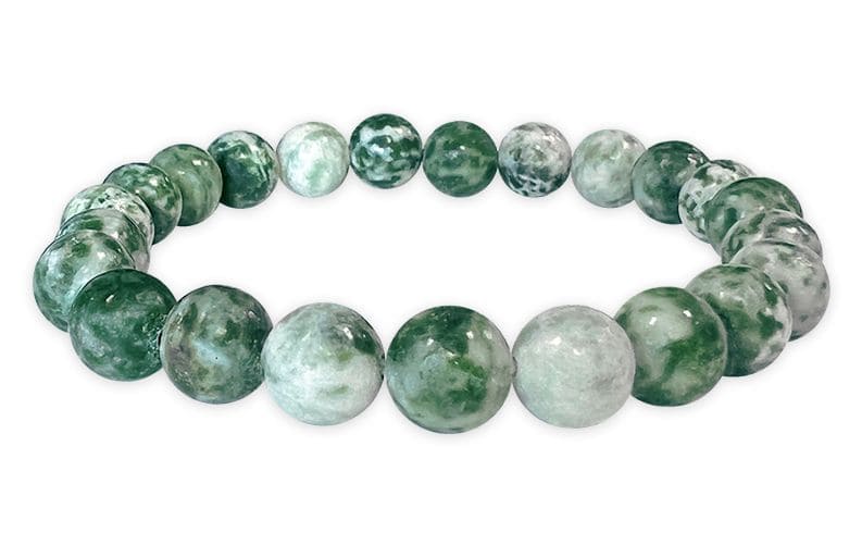 Perle di bracciale in Giada Verde 8mm