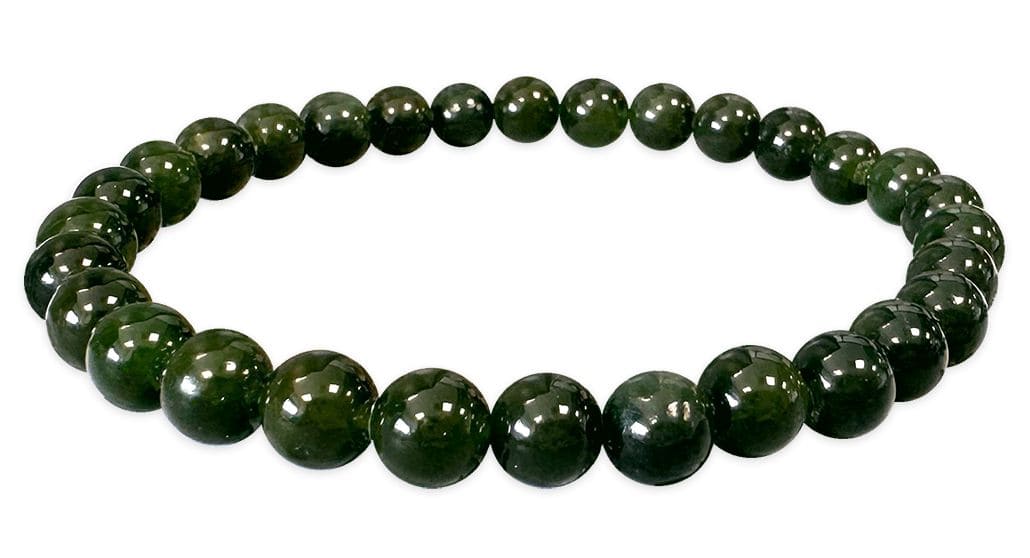 Bracciale Jade Nephrite Canada AA+ perline 6mm