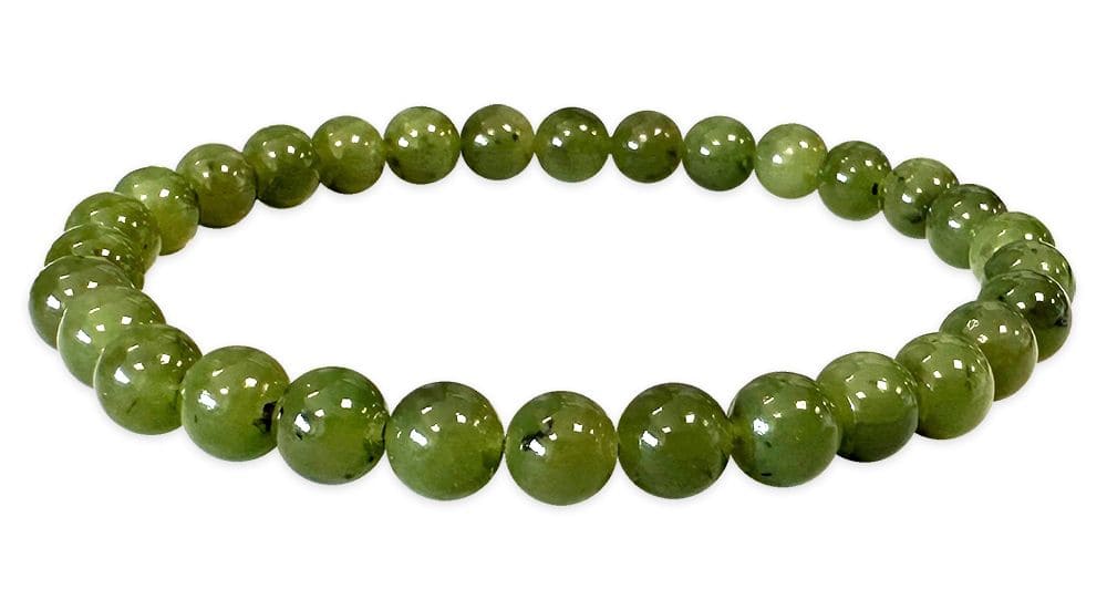 Bracciale Jade Nephrite Canada AA perline 6mm