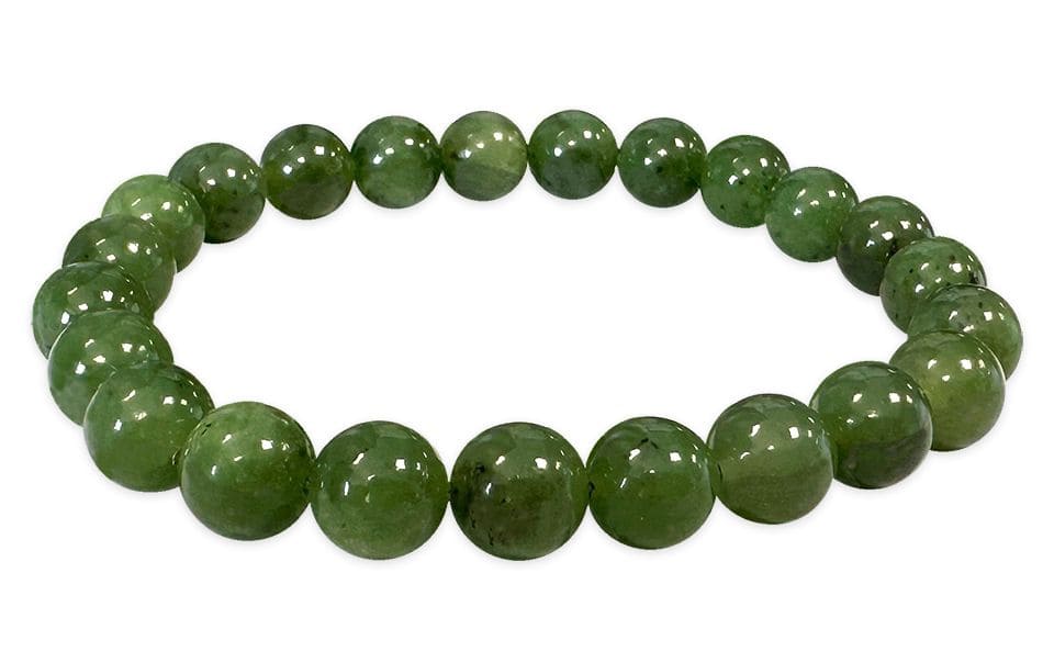 Bracciale Jade Nephrite Canada AA perline 8mm