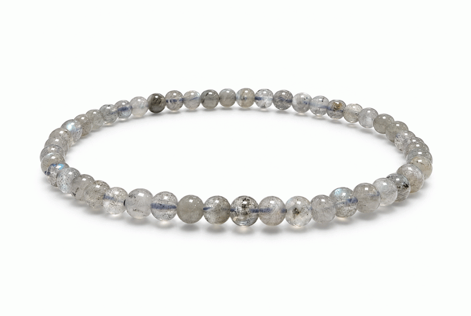 incenso ad Bracciale in Labradorite A con Perle da 4-5mm