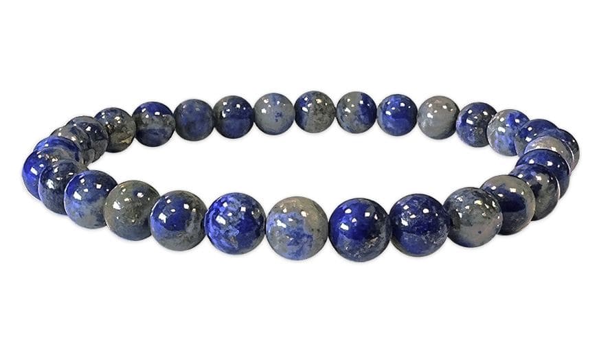 Bracciale Lapis lazuli AB perline 6mm