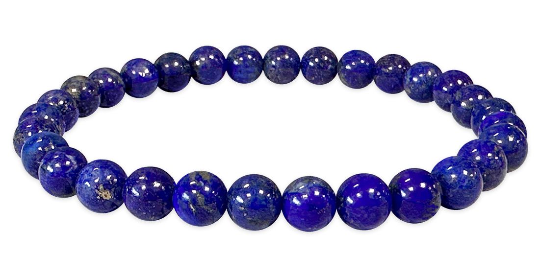 Bracciale Lapis Lazuli AAA perline 5-6mm