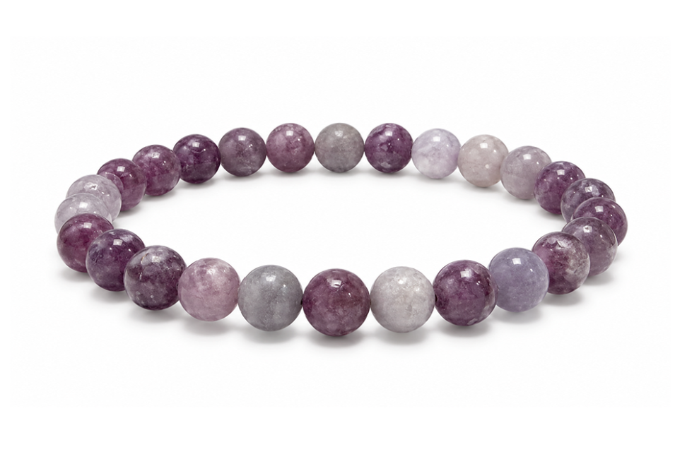 incenso ad Bracciale in Lepidolite A perle 6mm