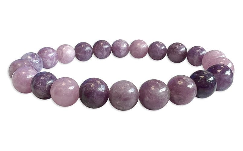 Bracciale Lepidolite A perles 8mm