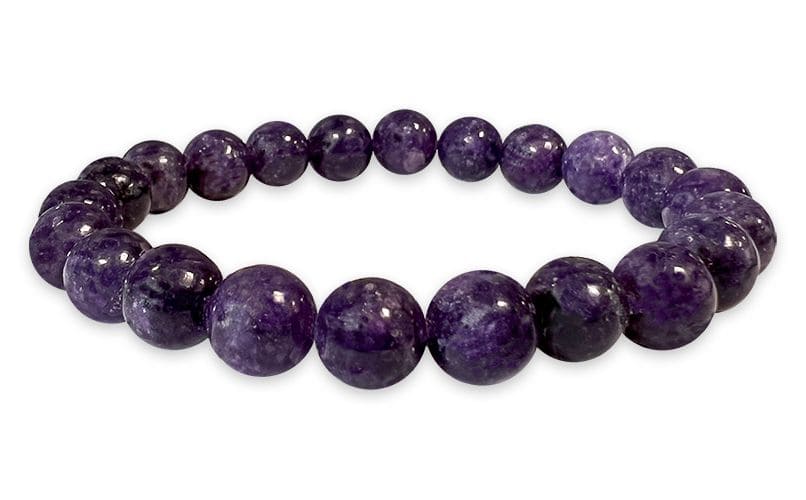 Bracciale Dark Lepidolite A perles 8mm