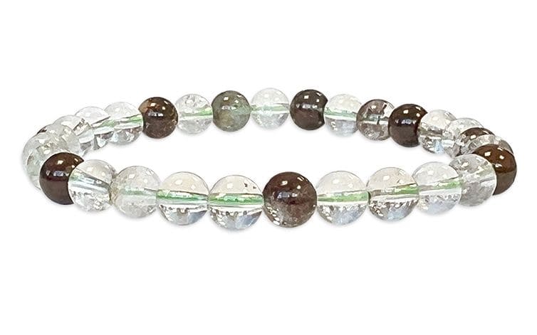 Bracciale in quarzo Lodolite A con sfere da 6mm