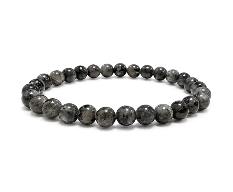 Bracciale in Larvikite Qualità A Perle 6-7mm