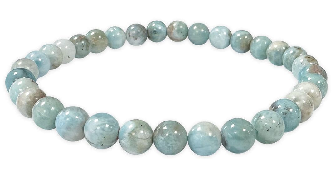 Bracciale Larimar perline 5-6mm