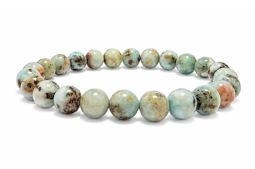 incenso ad Bracciale Larimar AB perle 8mm|it