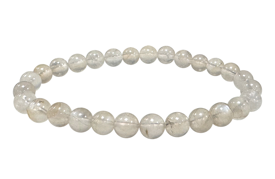 Bracciale pietra di luna bianca A perline 6-7mm
