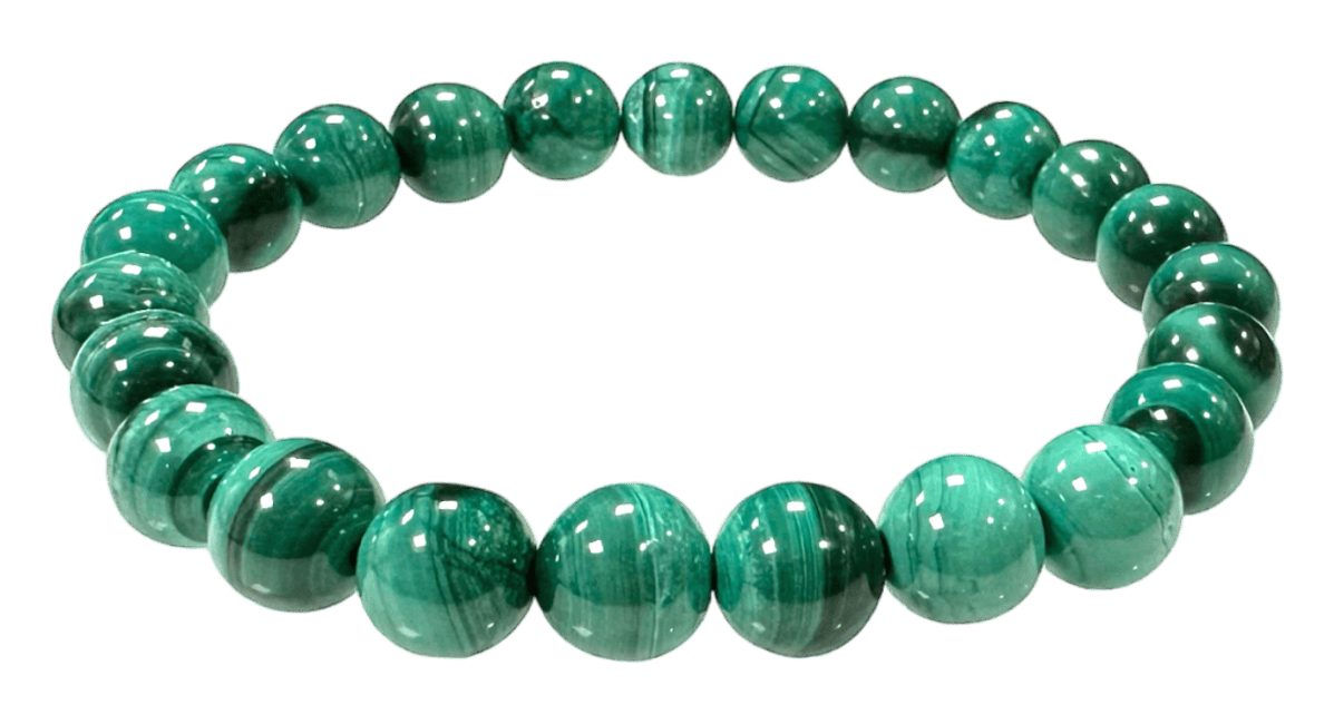 Bracciale Malachite Colore Chiaro AA perline 7,5-8,5 mm