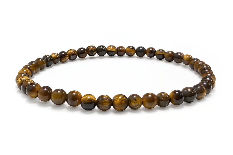 incenso ad Bracciale in Occhio di Tigre A Perle 4 mm