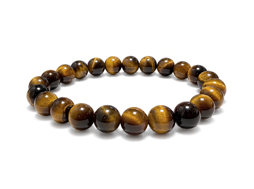 incenso ad Bracciale in Occhio di Tigre AA Perle 8 mm