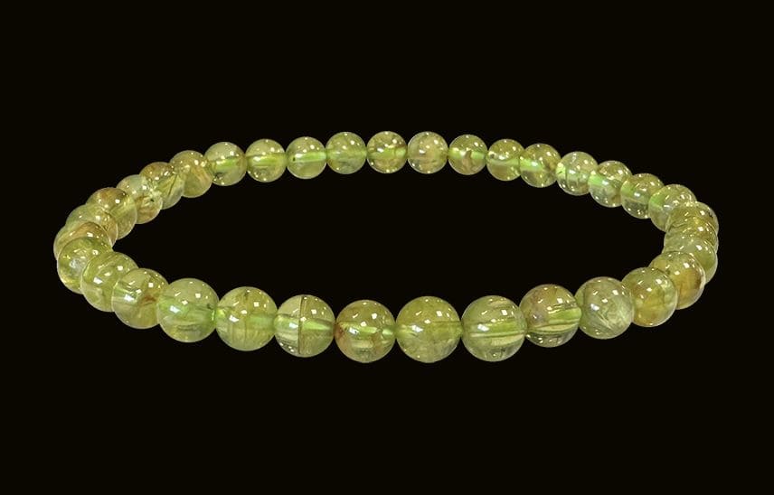 Bracciale peridoto AA perline 5-6mm