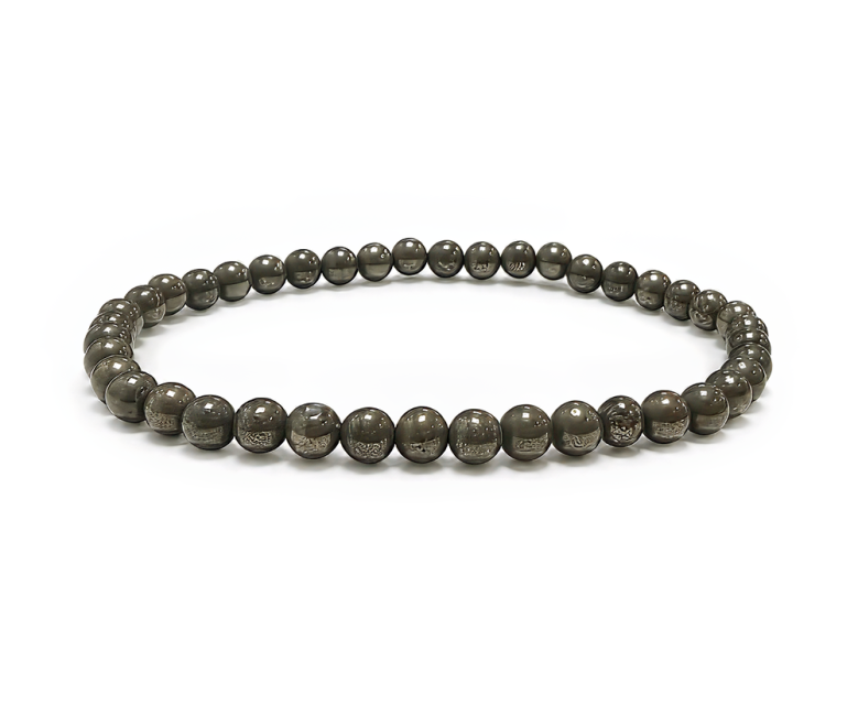 incenso ad Bracciale in Pirite A perle 4mm