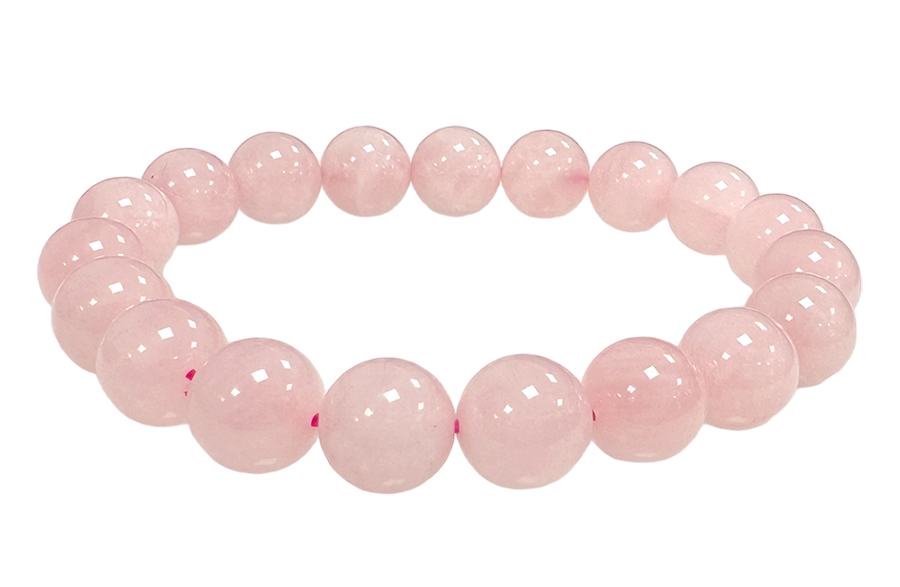 Perle braccialetto di quarzo rosa 10mm