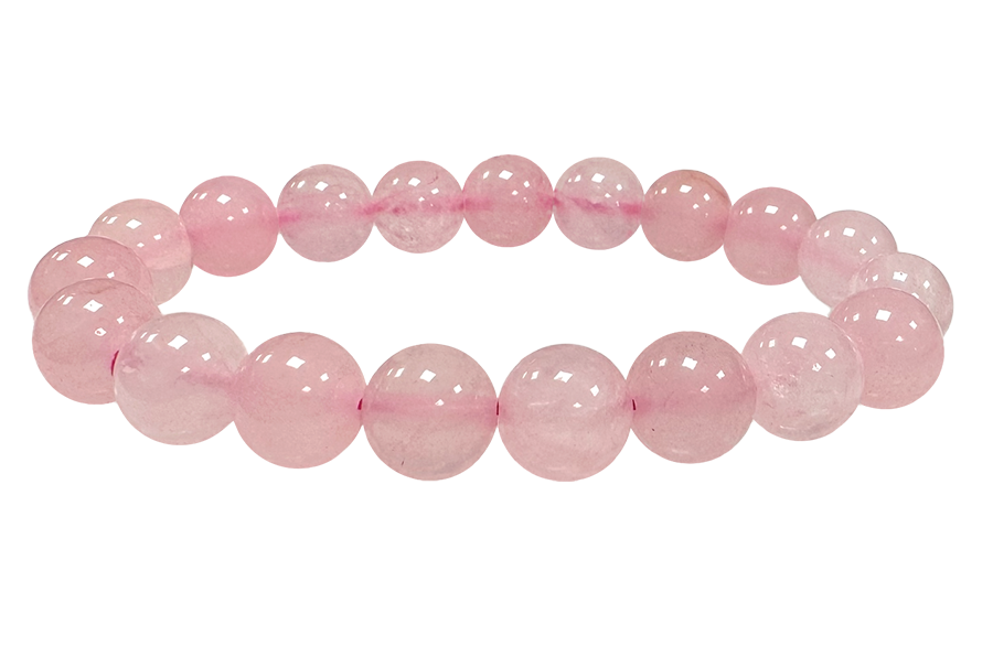 Perle braccialetto di quarzo rosa A 10mm