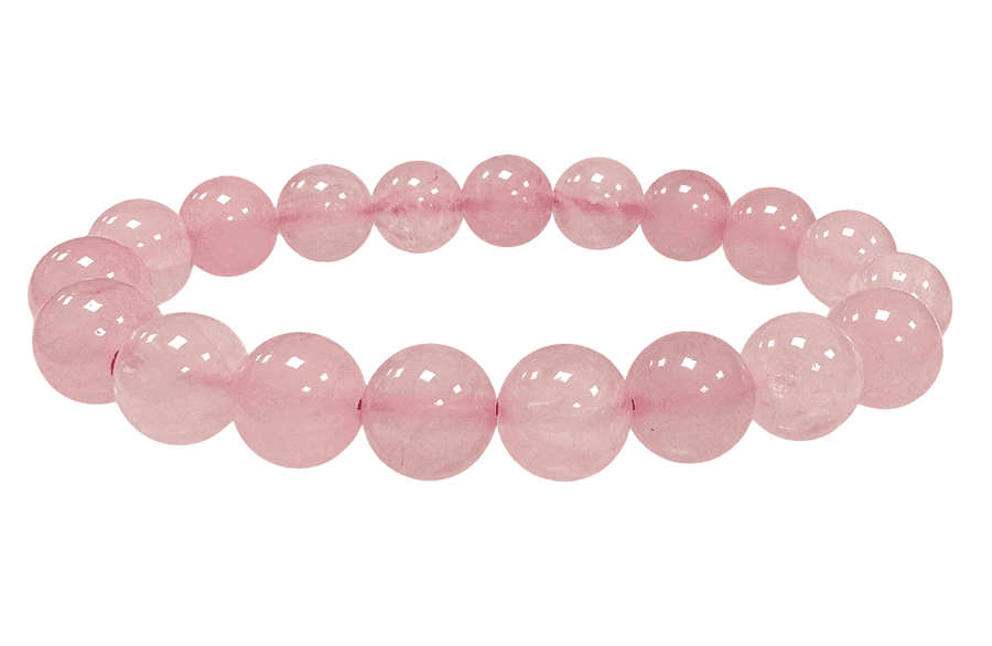 Perle braccialetto di quarzo rosa A 10mm