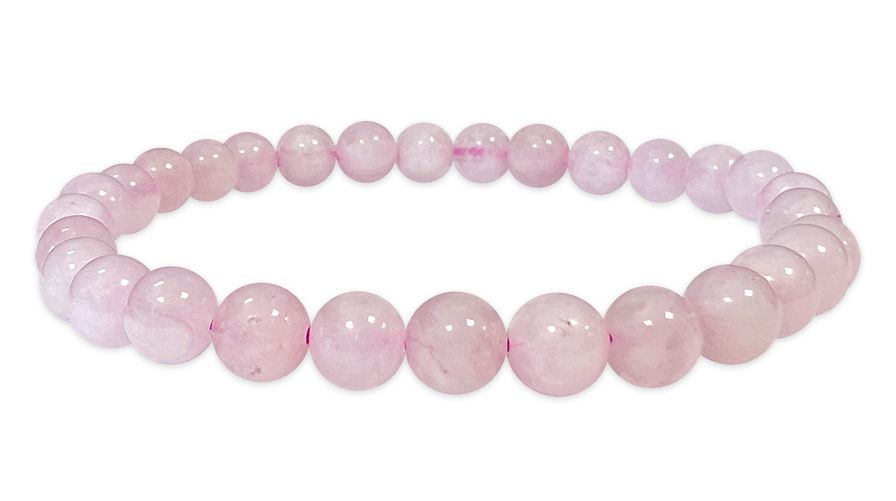 Bracciale Quarzo Rosa perles 6mm