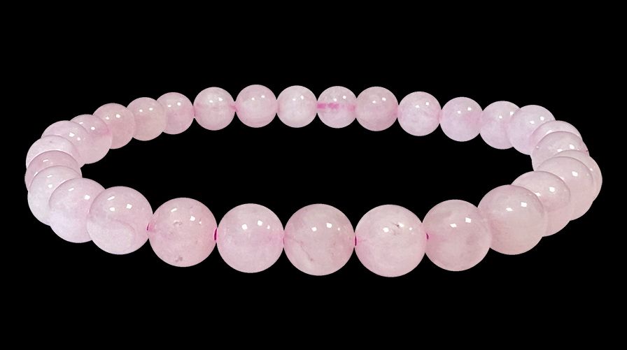 Bracciale Quarzo Rosa perles 6mm